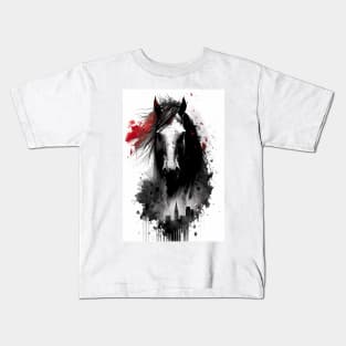 Clydesdale Ink Portrait Kids T-Shirt